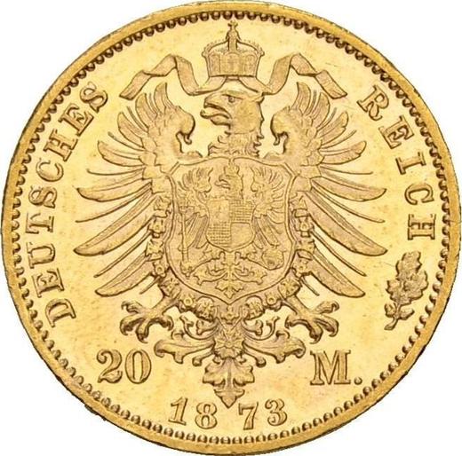 Реверс монеты - 20 марок 1873 года B "Пруссия" - цена золотой монеты - Германия, Германская Империя