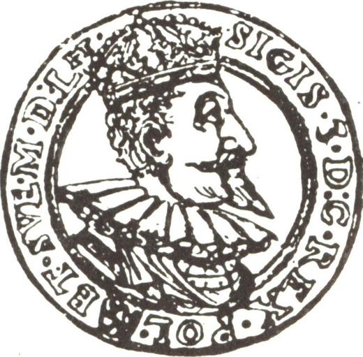 Awers monety - 5 dukatów 1596 - cena złotej monety - Polska, Zygmunt III