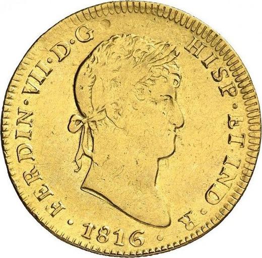 Аверс монеты - 4 эскудо 1816 года Mo JJ - цена золотой монеты - Мексика, Фердинанд VII