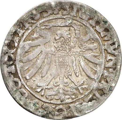 Реверс монеты - Шестак (6 грошей) 1535 года "Эльблонг" - цена серебряной монеты - Польша, Сигизмунд I Старый