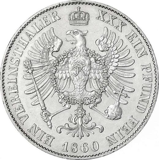 Reverso Tálero 1860 A - valor de la moneda de plata - Prusia, Federico Guillermo IV