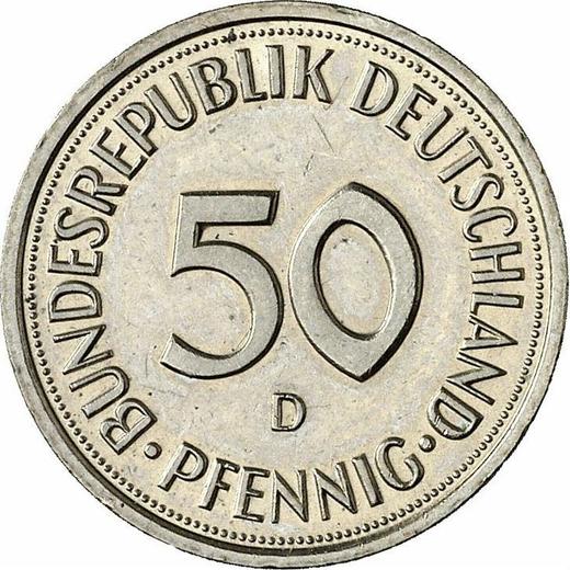Аверс монеты - 50 пфеннигов 1987 года D - цена  монеты - Германия, ФРГ