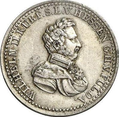 Anverso 1/6 tálero 1828 - valor de la moneda de plata - Hesse-Cassel, Guillermo II