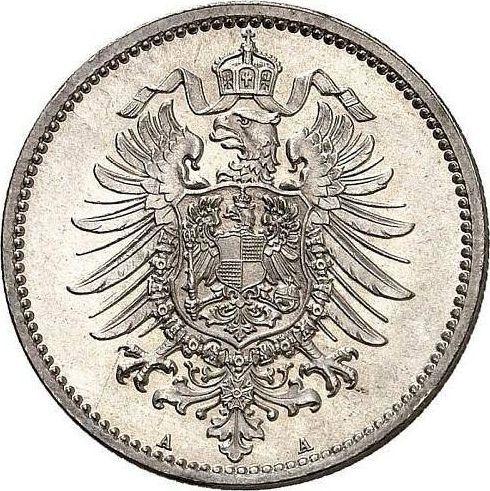 Reverso 1 marco 1880 A "Tipo 1873-1887" - valor de la moneda de plata - Alemania, Imperio alemán