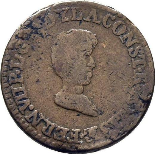 Obverse 1 Cuarto 1822 FC "Type 1822-1824" -  Coin Value - Philippines, Ferdinand VII
