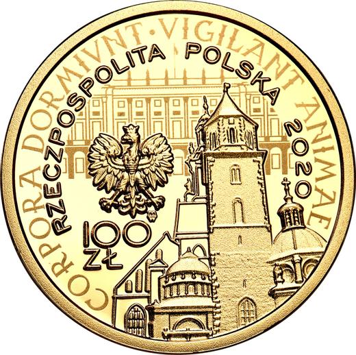 Anverso 100 eslotis 2020 "10 aniversario de la catástrofe aérea de Smolensk" - valor de la moneda de oro - Polonia, República moderna