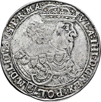 Awers monety - Talar 1645 C DC - cena srebrnej monety - Polska, Władysław IV