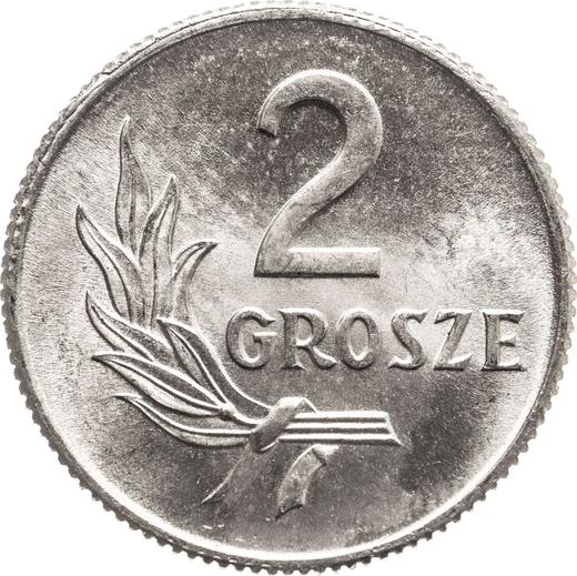 Реверс монеты - 2 гроша 1949 года - цена  монеты - Польша, Народная Республика
