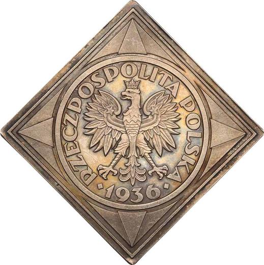 Anverso Pruebas 5 eslotis 1936 "Velero" Plata Klippe - valor de la moneda de plata - Polonia, Segunda República