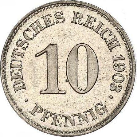 Аверс монеты - 10 пфеннигов 1903 года E "Тип 1890-1916" - цена  монеты - Германия, Германская Империя