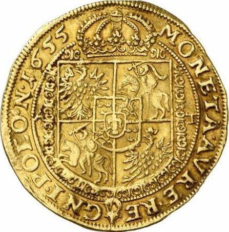 Rewers monety - Dwudukat 1655 AT "Typ 1654-1667" - cena złotej monety - Polska, Jan II Kazimierz