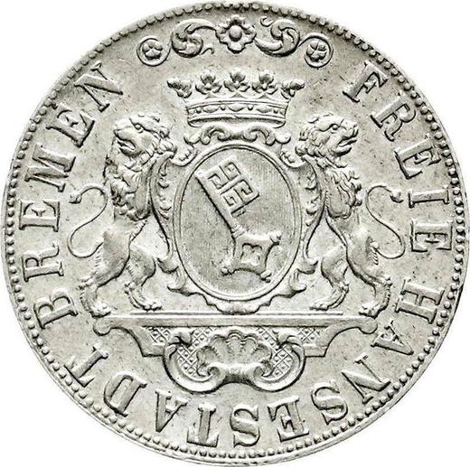 Awers monety - 36 grote 1841 - cena srebrnej monety - Brema, Wolne miasto