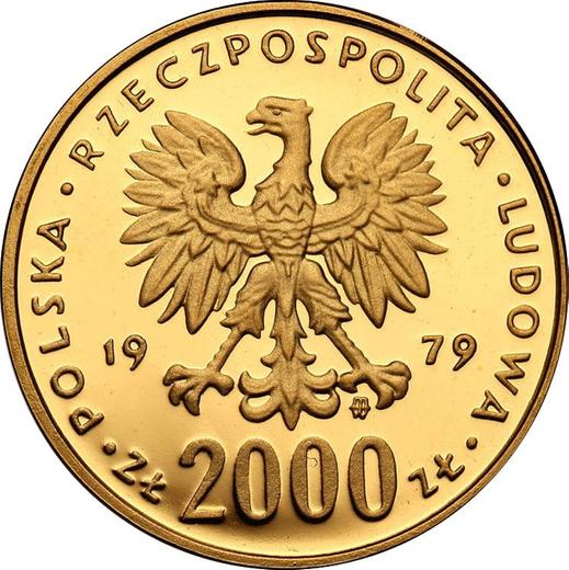 Аверс монеты - 2000 злотых 1979 года MW "Николай Коперник" Золото - цена золотой монеты - Польша, Народная Республика