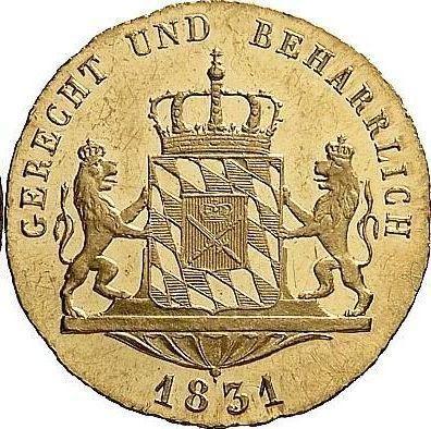 Реверс монеты - Дукат 1831 года - цена золотой монеты - Бавария, Людвиг I