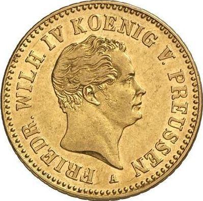 Anverso Frederick D'or 1843 A - valor de la moneda de oro - Prusia, Federico Guillermo IV