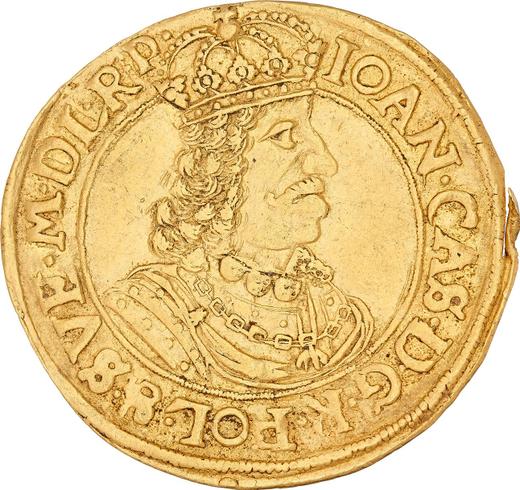 Аверс монеты - 2 дуката 1662 года HDL "Торунь" - цена золотой монеты - Польша, Ян II Казимир