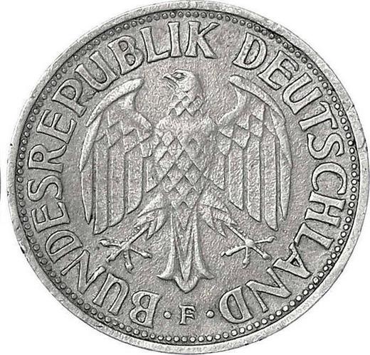 Revers 1 Mark 1950-2001 Vergrößerter Durchmesser - Münze Wert - Deutschland, BRD