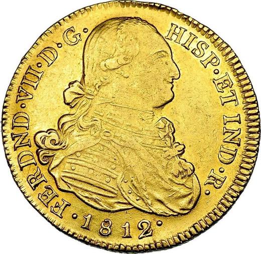 Аверс монеты - 8 эскудо 1812 года P JF - цена золотой монеты - Колумбия, Фердинанд VII