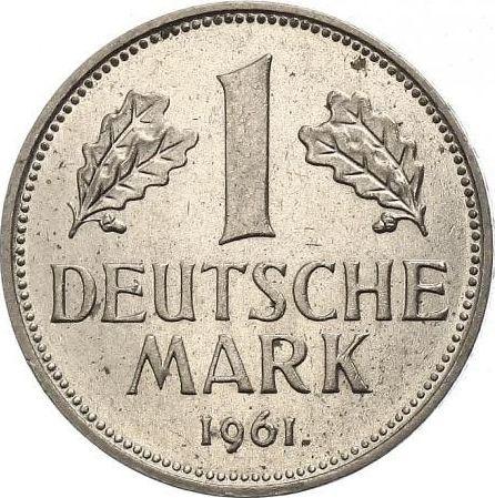 Obverse 1 Mark 1961 J -  Coin Value - Germany, FRG