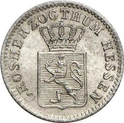 Аверс монеты - 1 крейцер 1845 года - цена серебряной монеты - Гессен-Дармштадт, Людвиг II