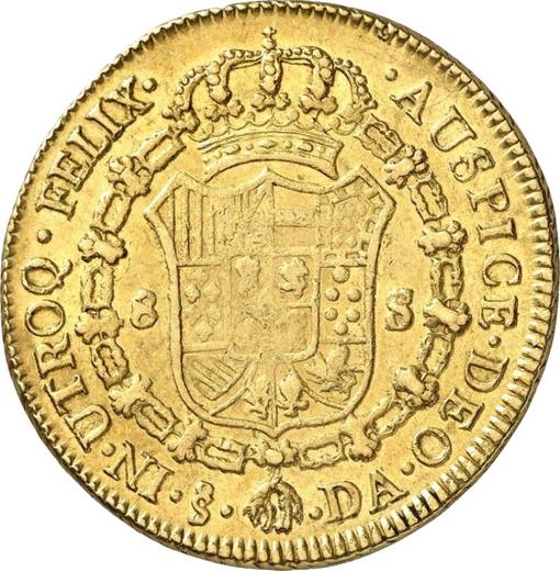 Реверс монеты - 8 эскудо 1783 года So DA - цена золотой монеты - Чили, Карл III