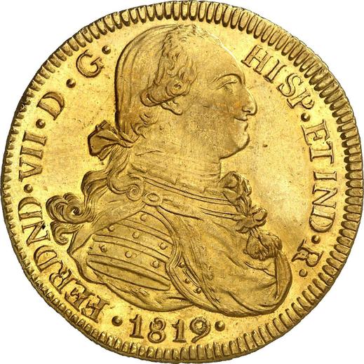 Аверс монеты - 8 эскудо 1819 года P FM - цена золотой монеты - Колумбия, Фердинанд VII