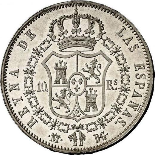 Revers 10 Reales 1840 M DG - Silbermünze Wert - Spanien, Isabella II