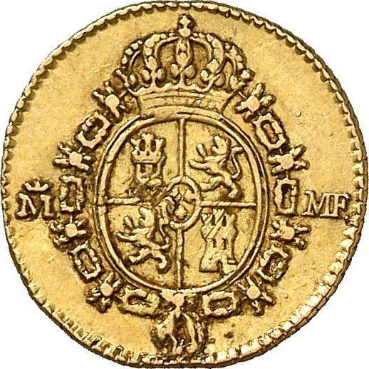 Реверс монеты - 1/2 эскудо 1791 года M MF - цена золотой монеты - Испания, Карл IV