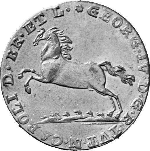 Аверс монеты - 1/12 талера 1822 года CvC - цена серебряной монеты - Брауншвейг-Вольфенбюттель, Карл II