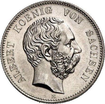Obverse 2 Mark 1891 E "Saxony" - Silver Coin Value - Germany, German Empire