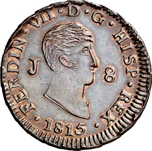 Аверс монеты - 8 мараведи 1815 года J "Тип 1811-1817" - цена  монеты - Испания, Фердинанд VII