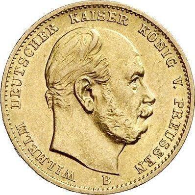 Аверс монеты - 10 марок 1875 года B "Пруссия" - цена золотой монеты - Германия, Германская Империя