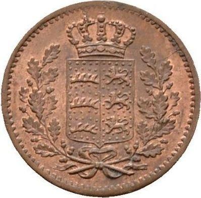Аверс монеты - 1/4 крейцера 1854 года - цена  монеты - Вюртемберг, Вильгельм I