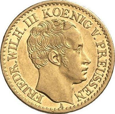 Аверс монеты - 1/2 фридрихсдора 1838 года A - цена золотой монеты - Пруссия, Фридрих Вильгельм III