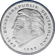 Awers monety - 2 marki 1996 F "Franz Josef Strauss" - cena  monety - Niemcy, RFN