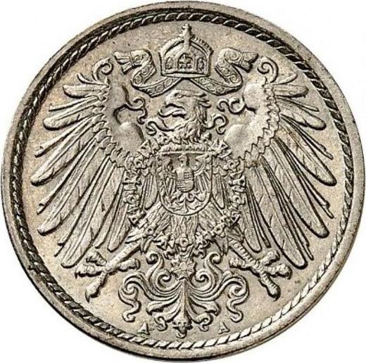 Reverso 5 Pfennige 1896 A "Tipo 1890-1915" - valor de la moneda  - Alemania, Imperio alemán