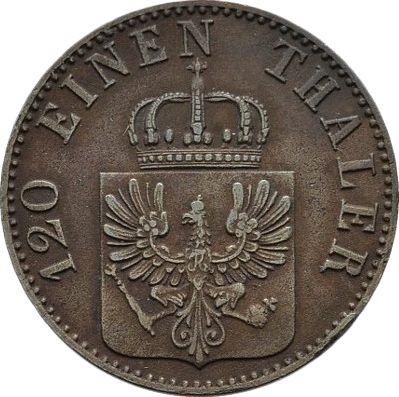 Аверс монеты - 3 пфеннига 1860 года A - цена  монеты - Пруссия, Фридрих Вильгельм IV