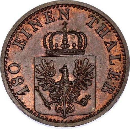 Аверс монеты - 2 пфеннига 1869 года A - цена  монеты - Пруссия, Вильгельм I