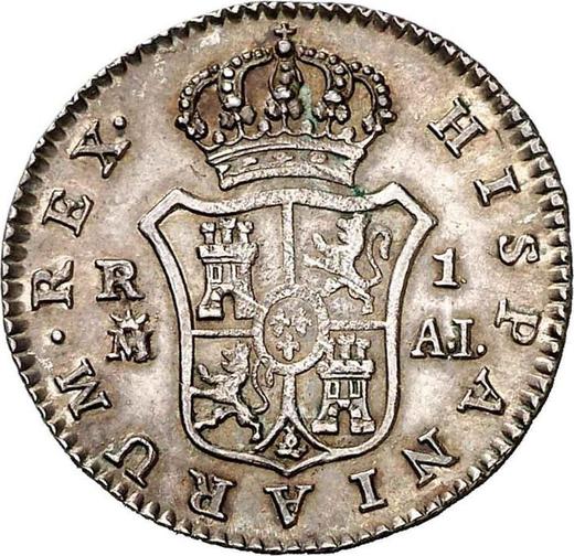 Реверс монеты - 1 реал 1808 года M AI - цена серебряной монеты - Испания, Карл IV