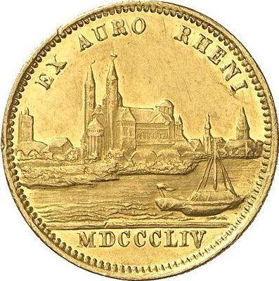 Rewers monety - Dukat MDCCCLIV (1854) - cena złotej monety - Bawaria, Maksymilian II