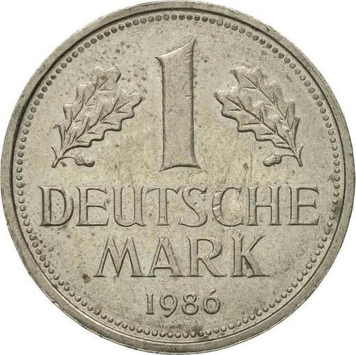Obverse 1 Mark 1986 F -  Coin Value - Germany, FRG