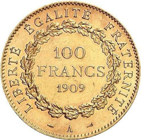 Reverse 100 Francs 1909 A "Type 1878-1914" Paris - France, Third Republic