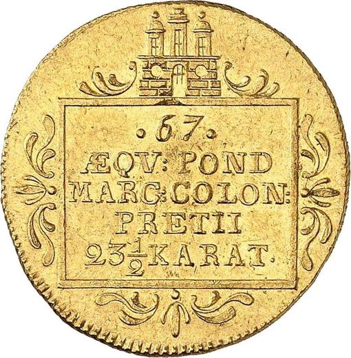 Реверс монеты - Дукат 1807 года - цена  монеты - Гамбург, Вольный город