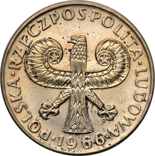 Аверс монеты - Пробные 10 злотых 1966 года MW "Колонна Сигизмунда" 28 мм Медно-никель - цена  монеты - Польша, Народная Республика