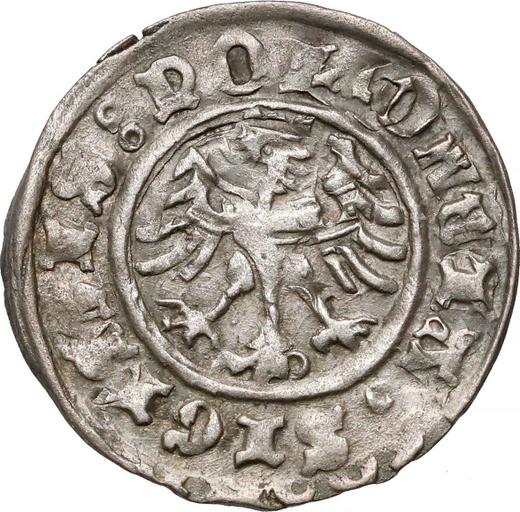 Reverso Medio grosz 1599 (1509) Error en la fecha - valor de la moneda de plata - Polonia, Segismundo I el Viejo