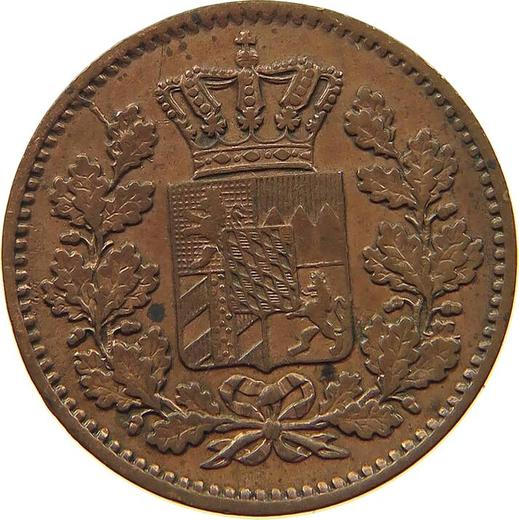 Аверс монеты - 1 пфенниг 1859 года - цена  монеты - Бавария, Максимилиан II