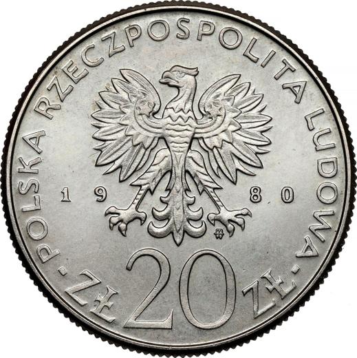 Awers monety - PRÓBA 20 złotych 1980 MW "50 lat Daru Pomorza" Miedź-nikiel - cena  monety - Polska, PRL