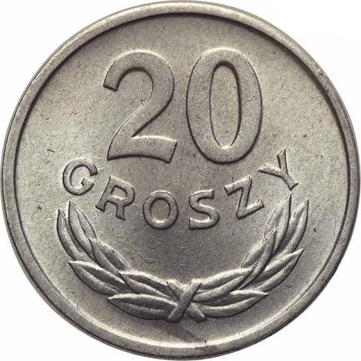 Реверс монеты - 20 грошей 1962 года - цена  монеты - Польша, Народная Республика