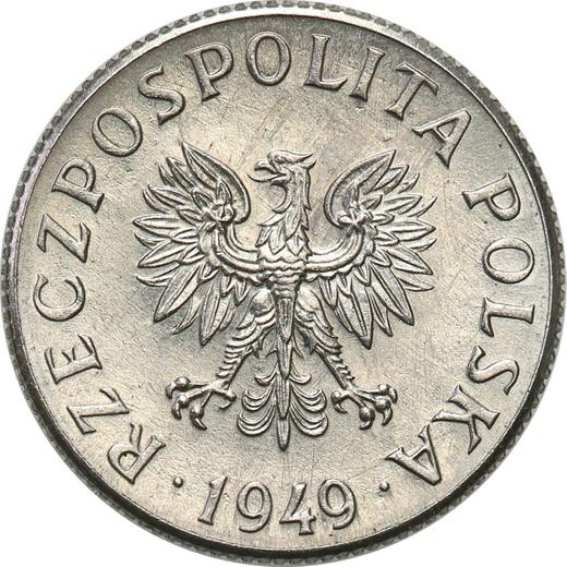 Аверс монеты - Пробные 2 гроша 1949 года Никель - цена  монеты - Польша, Народная Республика