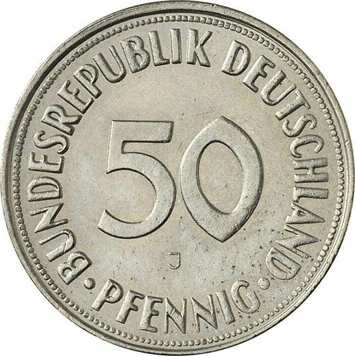 Anverso 50 Pfennige 1971 J - valor de la moneda  - Alemania, RFA